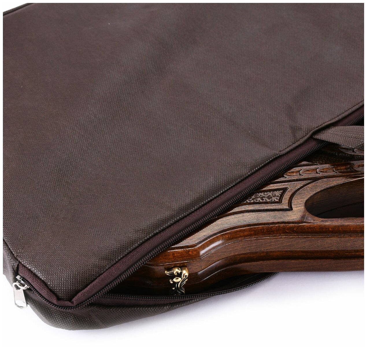 Чехол тканевый для средних нард коричневый, Harutyunyan, холщевая ткань. — фото 1