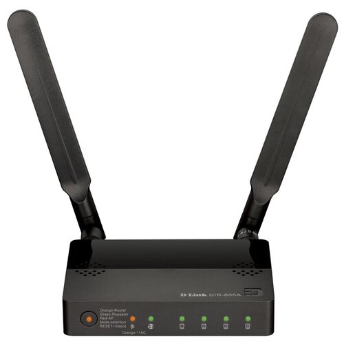 wi fi роутер huasifei 300 мбит с для vpn wps wds qos ipv6 и 4 ssid Маршрутизатор D-Link DIR-806A Беспроводный интернет-роутер 2.4/5GHz, 802.11a/b/g/n/ac, 4x10/100/100Mbps + 1xWAN, до 300/433Mbps