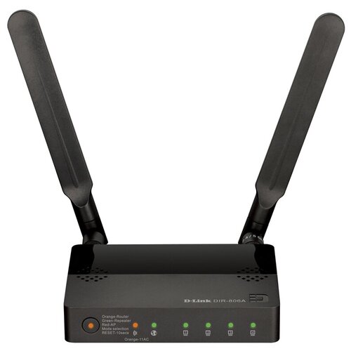 Маршрутизатор D-Link DIR-806A Беспроводный интернет-роутер 2.4/5GHz, 802.11a/b/g/n/ac, 4x10/100/100Mbps + 1xWAN, до 300/433Mbps беспроводной маршрутизатор ubiquiti aircube ac 802 11aс 1167mbps 2 4 ггц 4xlan черный