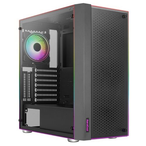 Корпус MidiTower AeroCool Skribble-G-BK-v1 черный (без БП, ATX, 2x120mm, 2xUSB3.0, bott PSU) (4711099472888)