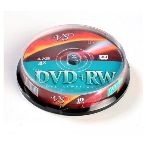 Носители информации DVD+RW, 4x, VS, Cake/10, VSDVDPRWCB1001