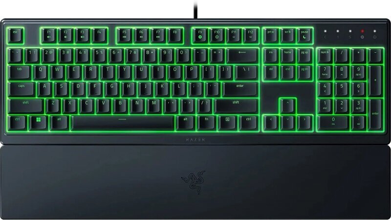 Клавиатура Razer с низкопрофильными мембранными свичами, тонкая, RGB подсвтетка