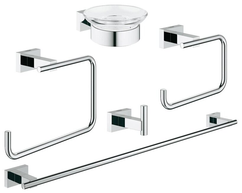 Набор аксессуаров для ванной Grohe Essentials Cube 40758001 Хром