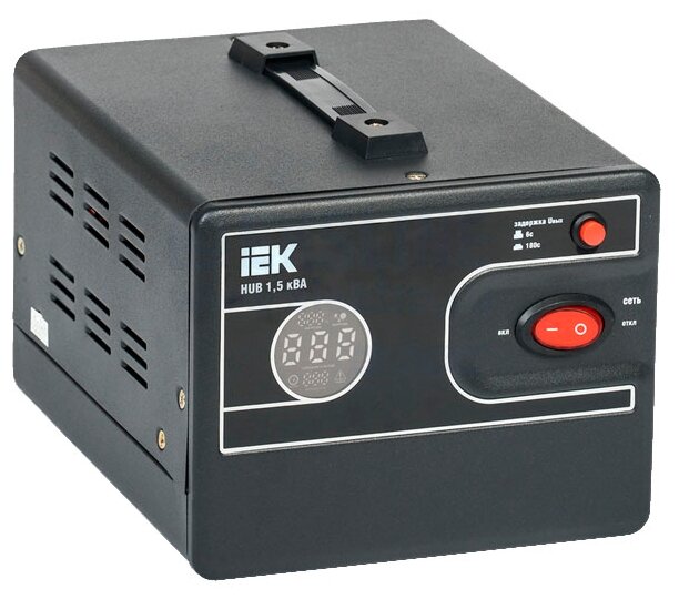 Стабилизатор напряжения 1-ф. переносной 1,5кВА HUB IEK IVS21-1-D15-13 (1 шт.)