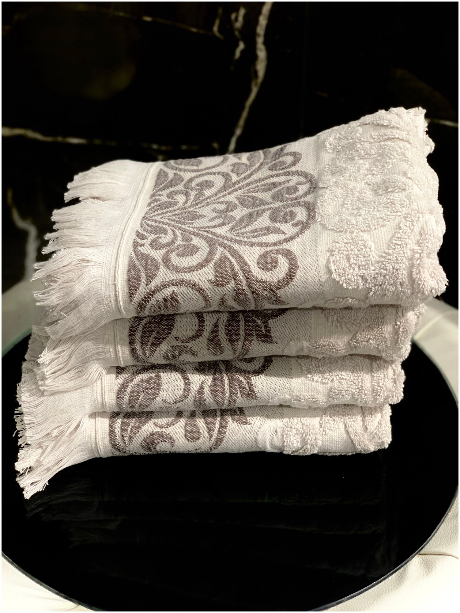 EVRAHOME Турецкие полотенца премиум класса 100% хлопок натуральное без примесей набор 3 шт, подарки на 8 марта - фотография № 5