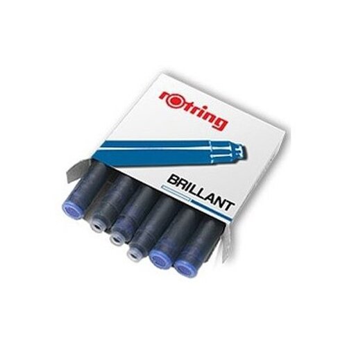 фото Rotring набор картриджей для для перьевой ручки 6 шт. (s0194681) черный