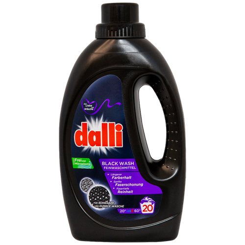 Гель для стирки Dalli Black Wash для ухода за черными и темными тканями, 1.1 л, бутылка