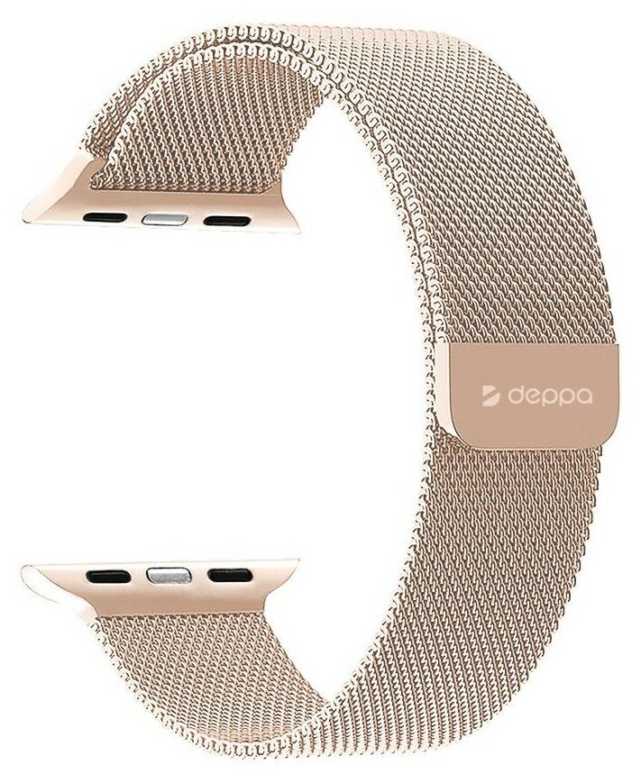 Ремешок Deppa Band Mesh для Apple Watch 42/44 mm нержавеющая сталь розовое золото