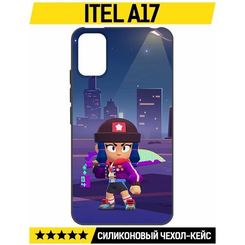 Чехол-накладка Krutoff Soft Case Brawl Stars - Героиня Биби для ITEL A17 черный чехол накладка krutoff soft case brawl stars фрэнк для itel a17 черный