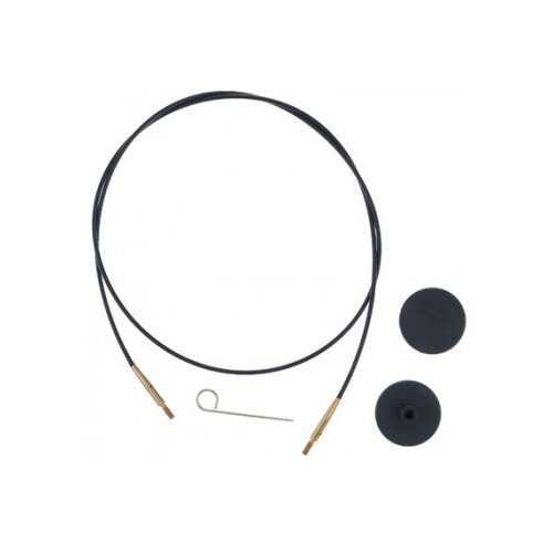 Тросик для спиц Knit Pro 10532, длина 60 см, черный/золото