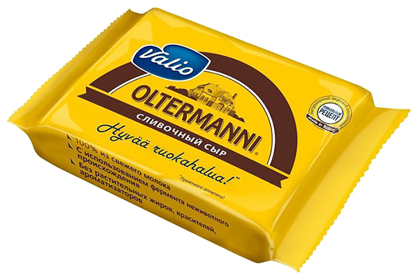 Сыр Oltermanni сливочный полутвердый вегетарианский 45% — купить в ...