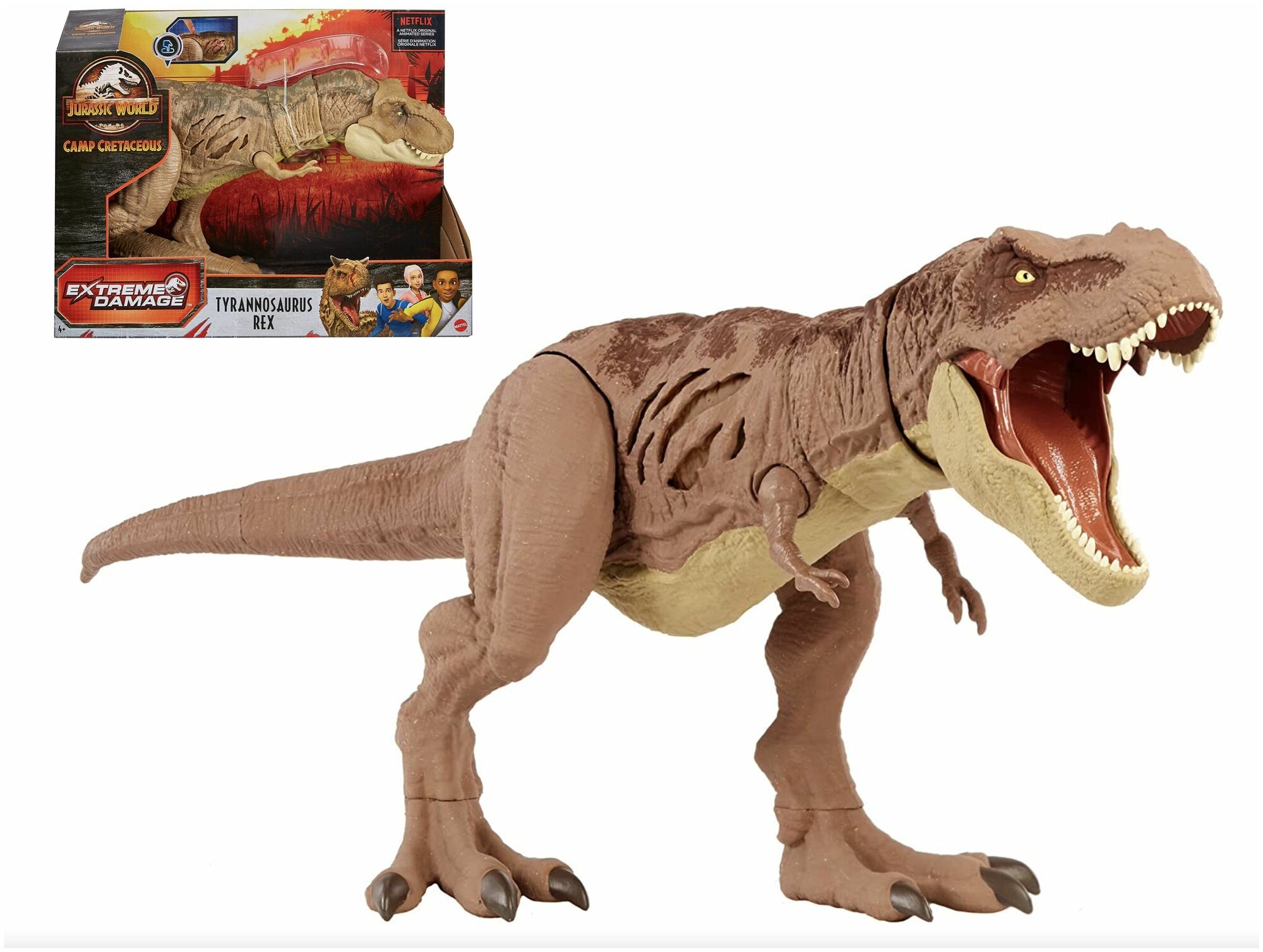 Jurassic World Фигурка Тираннозавр Рекс экстремальные повреждения GWN26