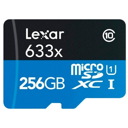 фото Карта памяти Lexar microSDXC Class 10 UHS Class 1 633x 256GB + SD adapter