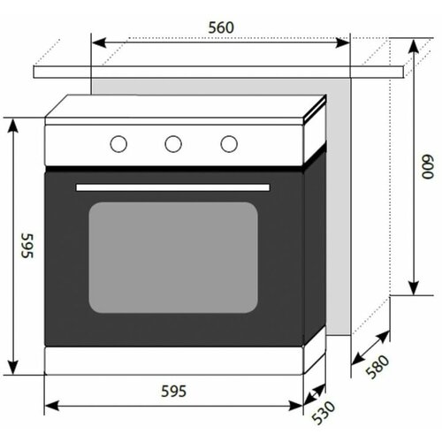 Духовой шкаф Электрический Lex EDM 070 BL стекло черное 3734400₽