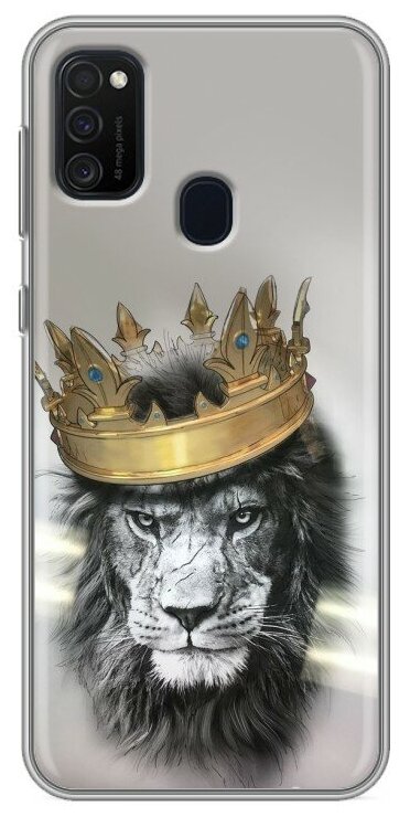 Дизайнерский силиконовый чехол для Galaxy M21 / Samsung Galaxy M21 Лев с короной