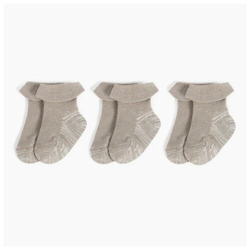 Набор детских носков Крошка Я BASIC LINE, 3 пары, р. 10-12 см, серый