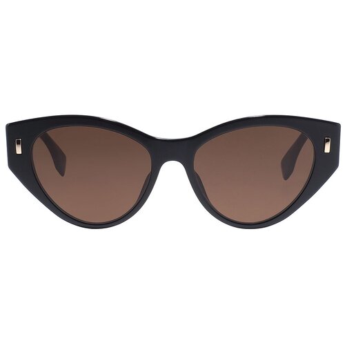 Солнцезащитные очки FENDI, кошачий глаз, с защитой от УФ, для женщин, черный