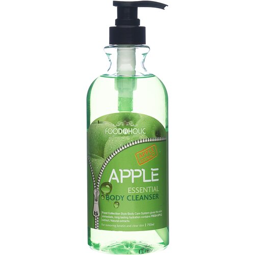 FOODAHOLIC ESSENTIAL BODY CLEANSER #APPLE Гель для душа с экстрактом яблока 750мл foodaholic гель для душа с экстрактом яблока essential body cleanser apple 750 мл