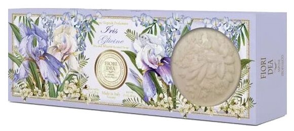 Fiori Dea Мыло кусковое Iris e glicine, 3 шт, 125 г