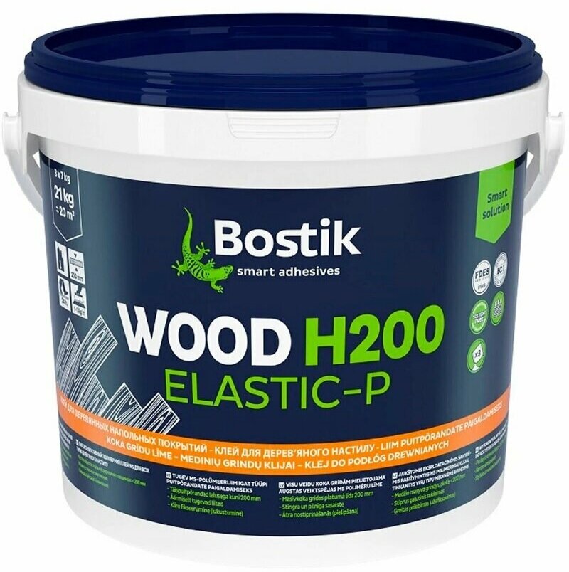 Клей для паркета MS-полимерный Bostik Wood H200 Elastic-P 21 кг