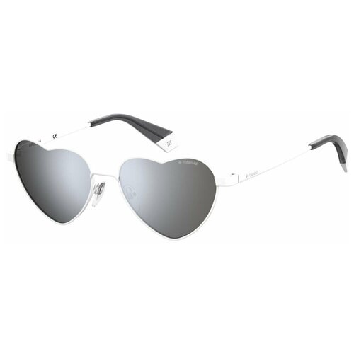 фото Солнцезащитные очки polaroid, невидимка, оправа: металл, для женщин, белый
