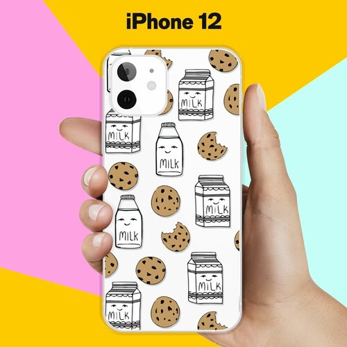 Силиконовый чехол Молоко и печеньки на Apple iPhone 12 силиконовый чехол молоко и печеньки на apple iphone 11 pro max