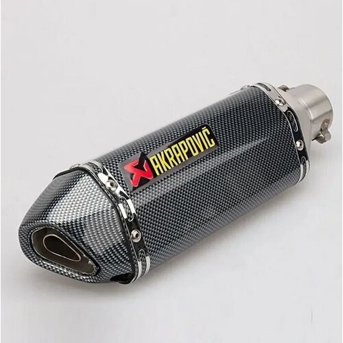 Глушитель Akrapovic (replica) универсальный для мотоцикла, для квадроцикла 370мм