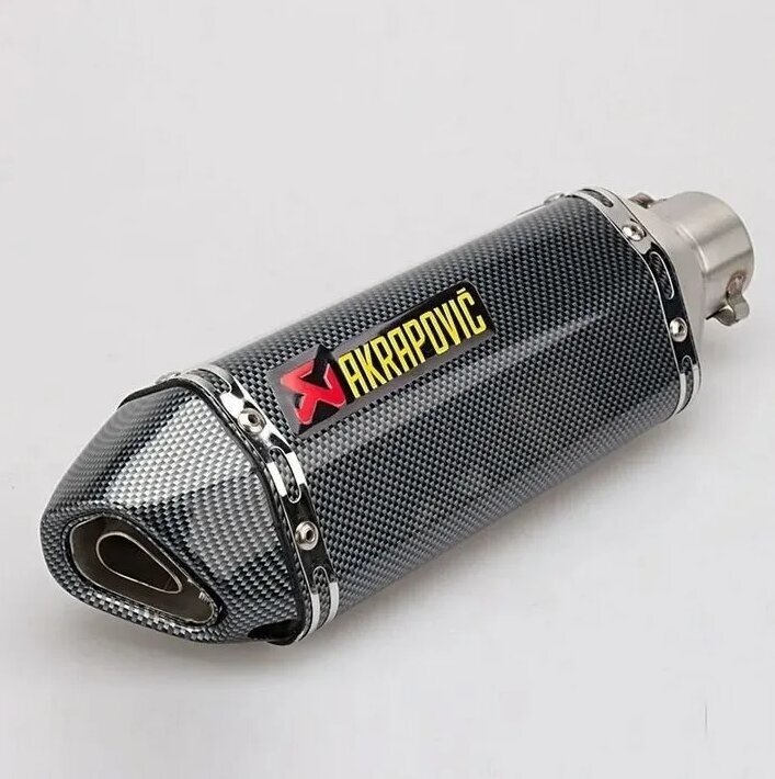 Глушитель Akrapovic (replica) универсальный для мотоцикла для квадроцикла 370мм