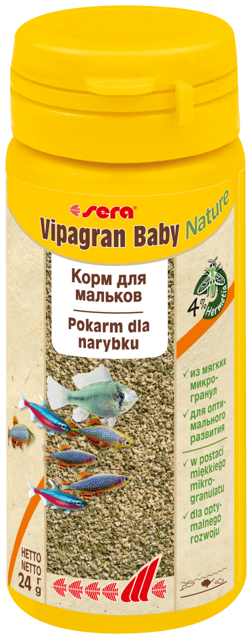 Сухой корм для рыб Sera Vipagran Baby Nature, 50 мл, 24 г