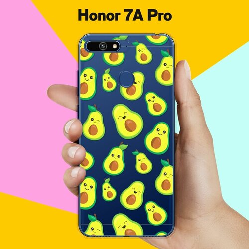 Силиконовый чехол на Honor 7A Pro Узор из авокадо / для Хонор 7А Про силиконовый чехол авокадо из авокадо на honor 7a pro