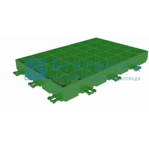 Газонная Решетка Gidrolica Eco Super РГ-60.40.6,4 - пластиковая зеленая