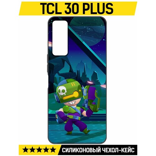 Чехол-накладка Krutoff Soft Case Brawl Stars - Контрабандистка Пенни для TCL 30+ черный чехол накладка krutoff soft case brawl stars контрабандистка пенни для tcl 30 черный