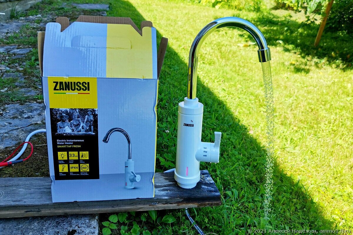 Водонагреватель смеситель проточный для кухни Zanussi 3.3 кВт - фотография № 18