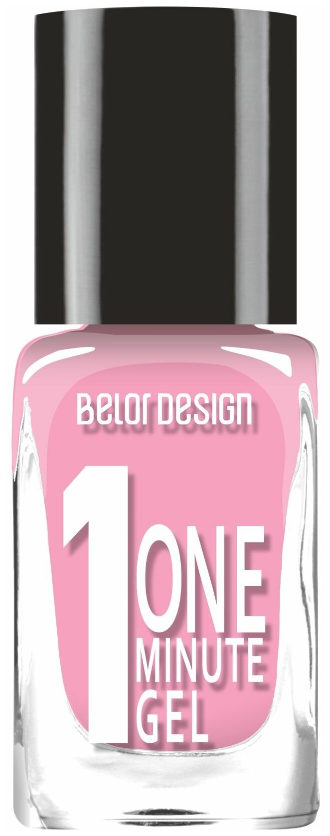 BelorDesign Лак для ногтей One minute gel, т. 213 классический розовый