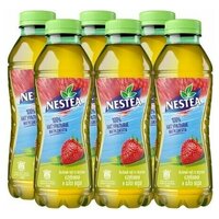 Чай Nestea зеленый со вкусом клубники и алоэ вера 0.5 л. ПЭТ упаковка 6 штук