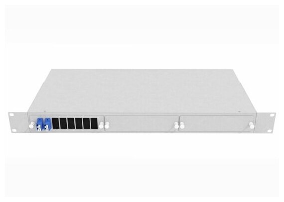Кросс оптический Toplan , стоечный 19", 4 LC/UPC адаптера, SM, 1U, серый, укомплектованный (КРС-Top-1U-04LC/U-OS2-GY)