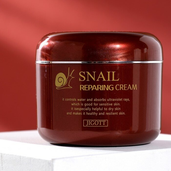 JIGOTT Восстанавливающий крем с муцином улитки JIGOTT Snail Reparing Cream, 100 г