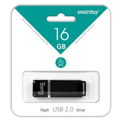 Накопитель USB Smartbuy флешка 16GB Quartz Black