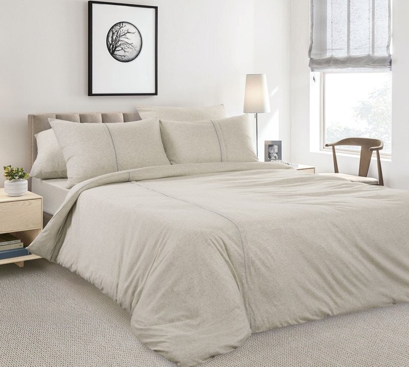 Комплект постельного белья с простыней на резинке 120х200 Имбирь, меланж, 1.5-спальный