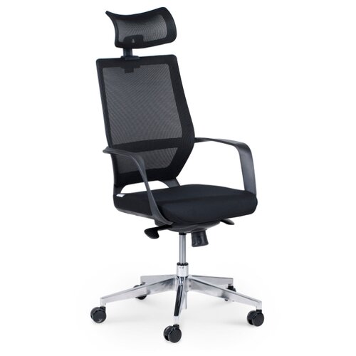 фото Компьютерное кресло варио черный пластик / черная сетка / черная ткань norden chairs