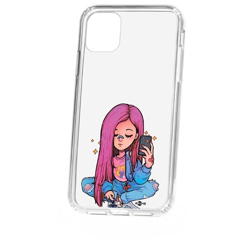 фото Чехол на ip 11 kruche print pink hair