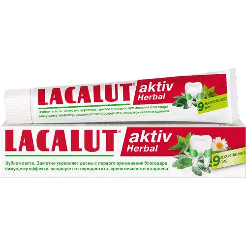 Купить Lacalut Aktiv Herbal Зубная паста, 75 мл 1 шт, Др.Тайсс Натурварен Гмб Х