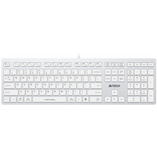 Клавиатура A4Tech Fstyler FX50 белый USB slim Multimedia FX50 WHITE 248500₽