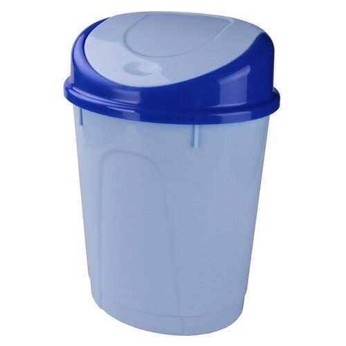 Контейнер для мусора Альтернатива, с плавающей крышкой, 8 л, голубой