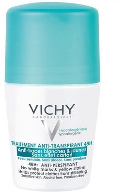 Дезодорант Vichy 50 мл против белых и желтых пятен 48ч