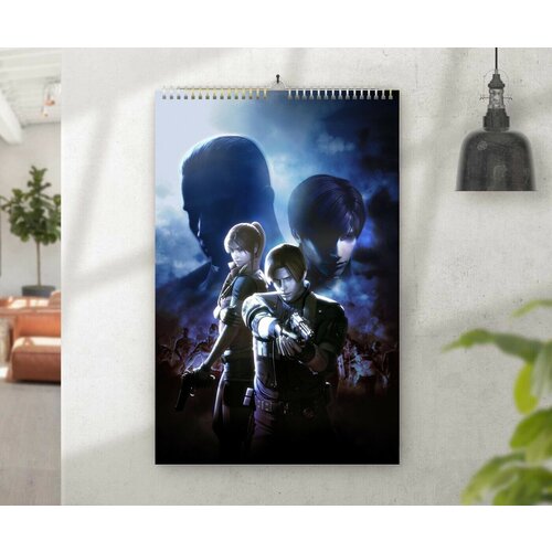 Календарь MIGOM Настенный перекидной Принт А3 Resident Evil, Резидент Эвил - 8