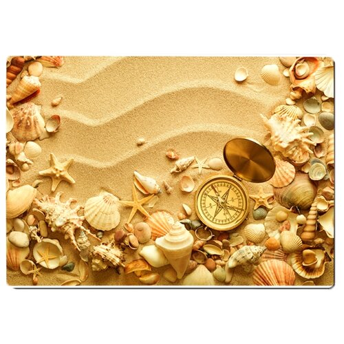 фото Коврик для мыши компас в песке, ракушки drabs