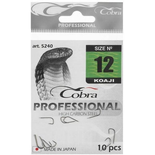 cobra crystal крючки для рыбалки 3 10шт Крючки Cobra Pro KOAJI разм.012 10шт.