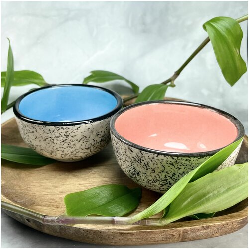 Пиалы для чая Love is для него и для нее розовая и голубая 2 шт 549₽