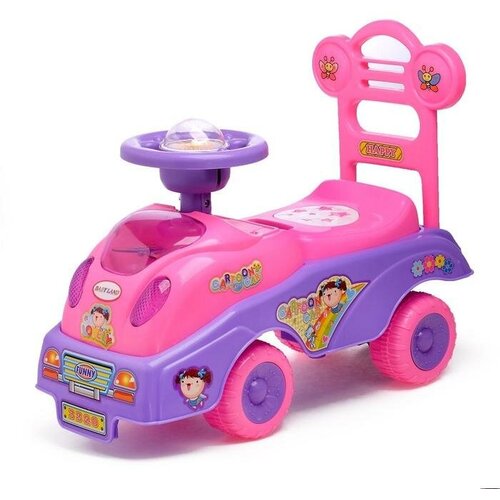 фото Qunxing толокар «машинка для девочки», с музыкой, цвет розовый qunxing toys